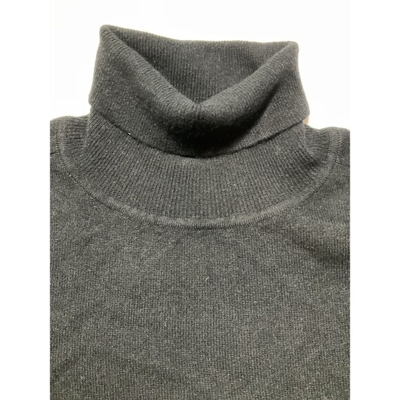 Quince Women’s Black Mongolian Cashmere Turtleneck Sweater Sz L Large - Picture 4 of 5